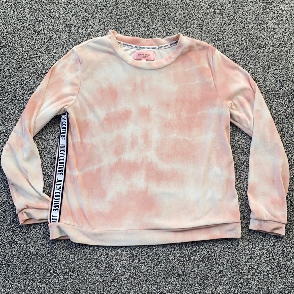 Women’s Juicy Couture velvet style crew neck sweatshirt.
